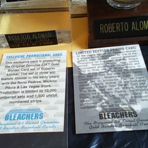Roberto Alomar baseball and cards - Picture 2 of 8